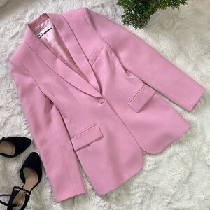 ZARA WOMAN Pink Blazer Jacket Tailored Classic Fit – Size S